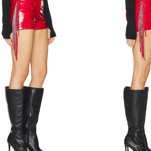 Norma Kamali RED Fringe Short - Picture 5 of 6